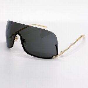 NEW GUCCI GG1560S 001 SHIELD GOLD UNISEX SUNGLASSES GUCCI